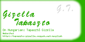 gizella tapaszto business card