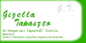 gizella tapaszto business card